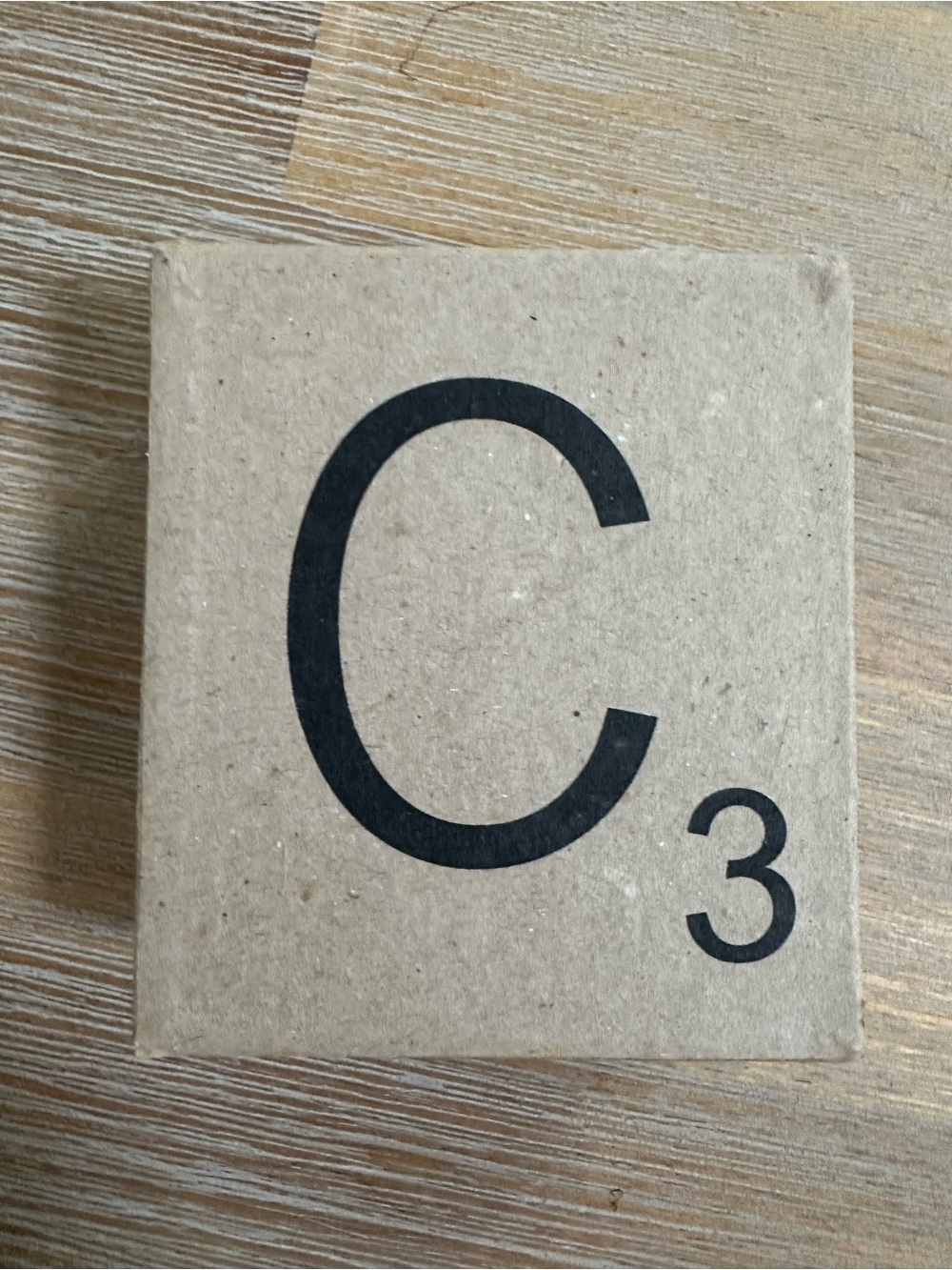Letter C Scrabble Tile Kraft Small Jewelry Gift Box – Bundle add-on